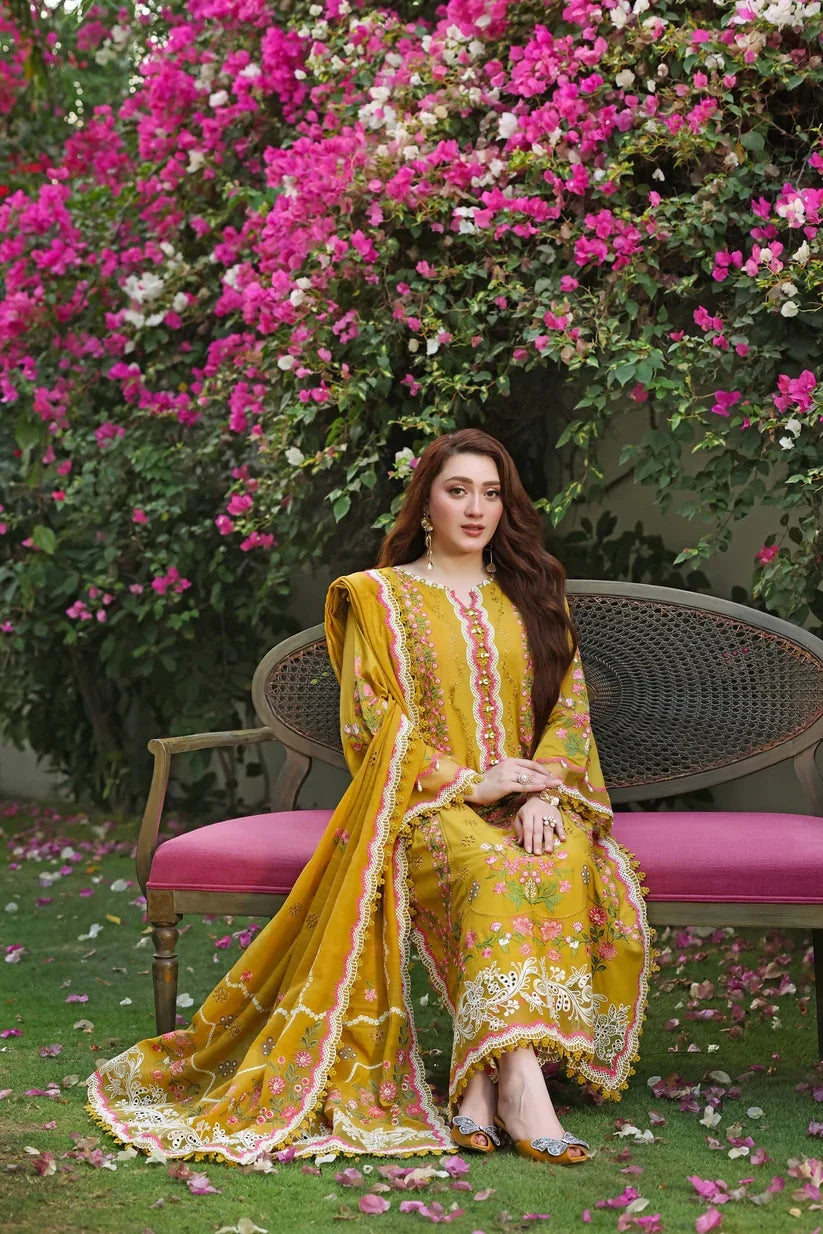 TSS-AS3155 3 Piece Unstitched Embroidered Dhanak Suit