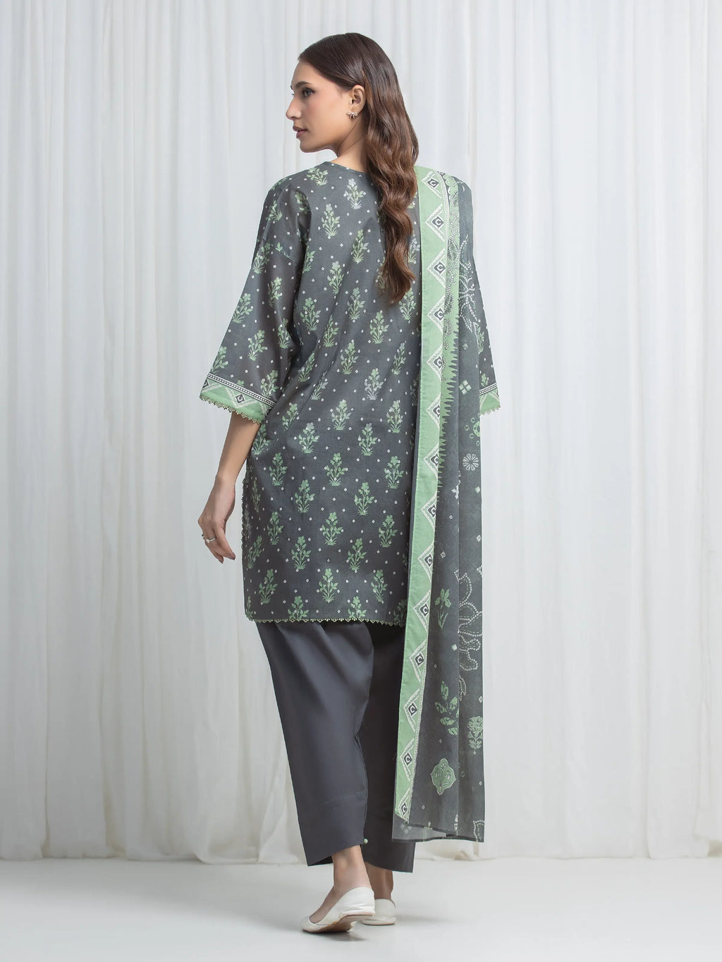 Printed Lawn Suit - EWU6A1-36845-3P