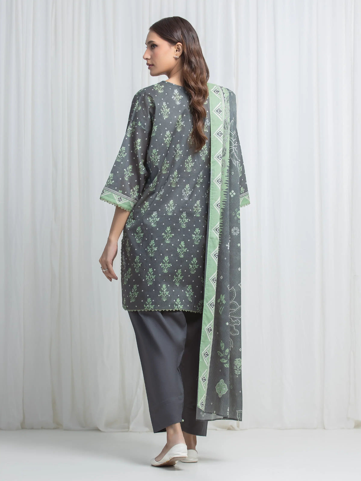 Printed Lawn Suit - EWU6A1-36845-3P