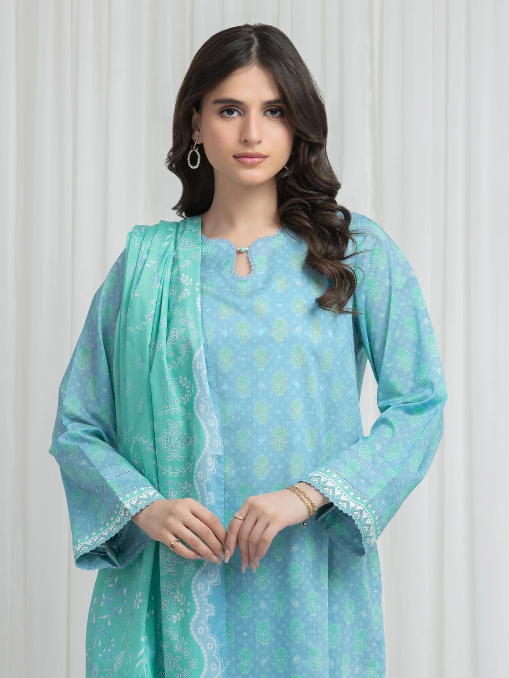 Printed Lawn Suit - EWU6A1-36631-3P