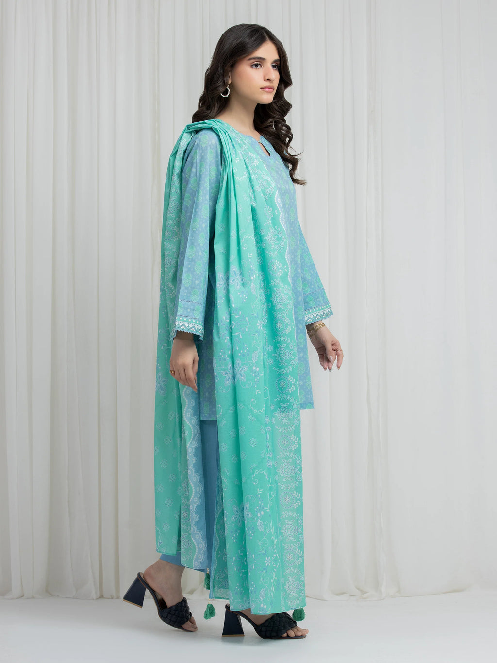 Printed Lawn Suit - EWU6A1-36631-3P