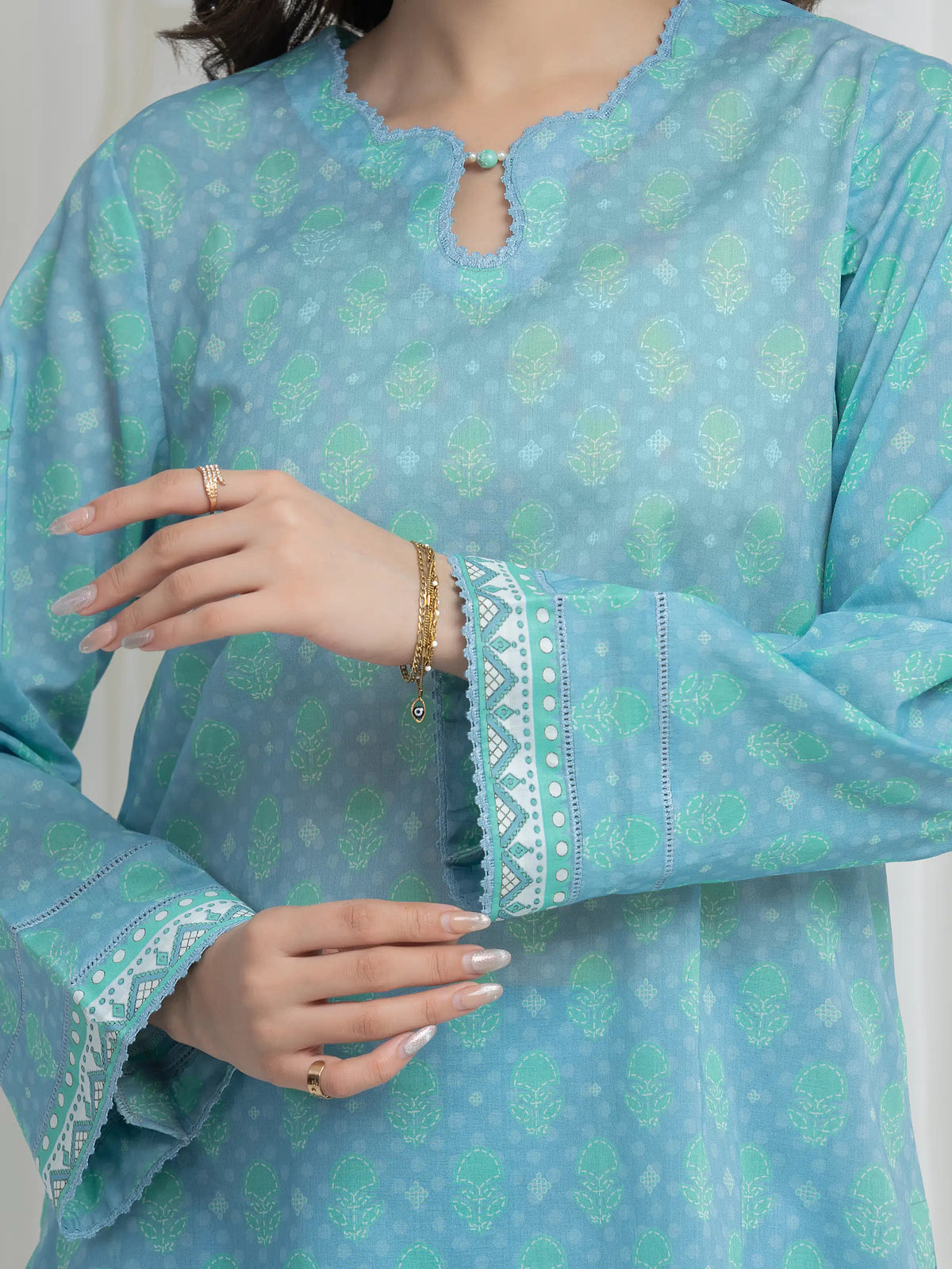 Printed Lawn Suit - EWU6A1-36631-3P