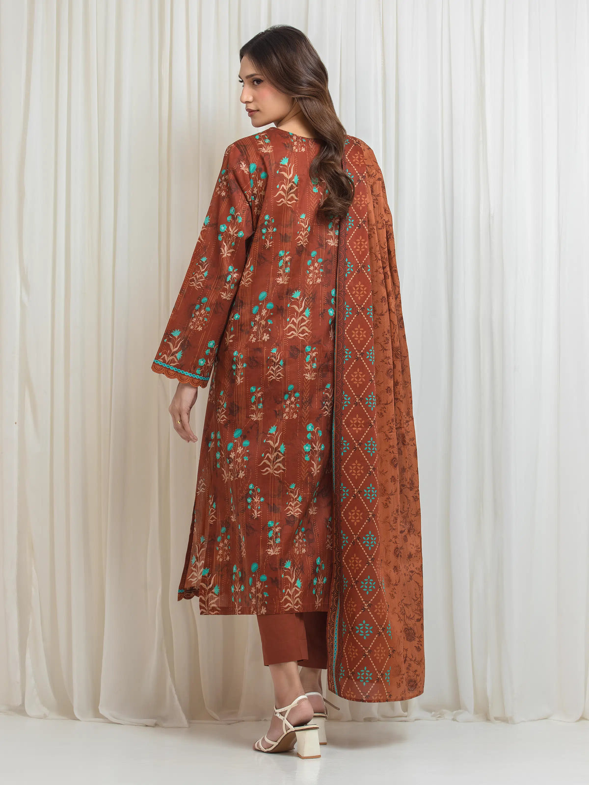 Printed Lawn Suit - EWU6A1-36692-3P