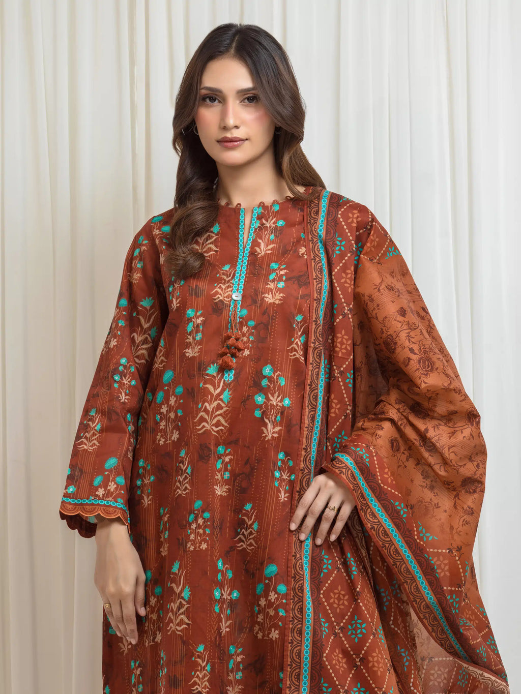 Printed Lawn Suit - EWU6A1-36692-3P