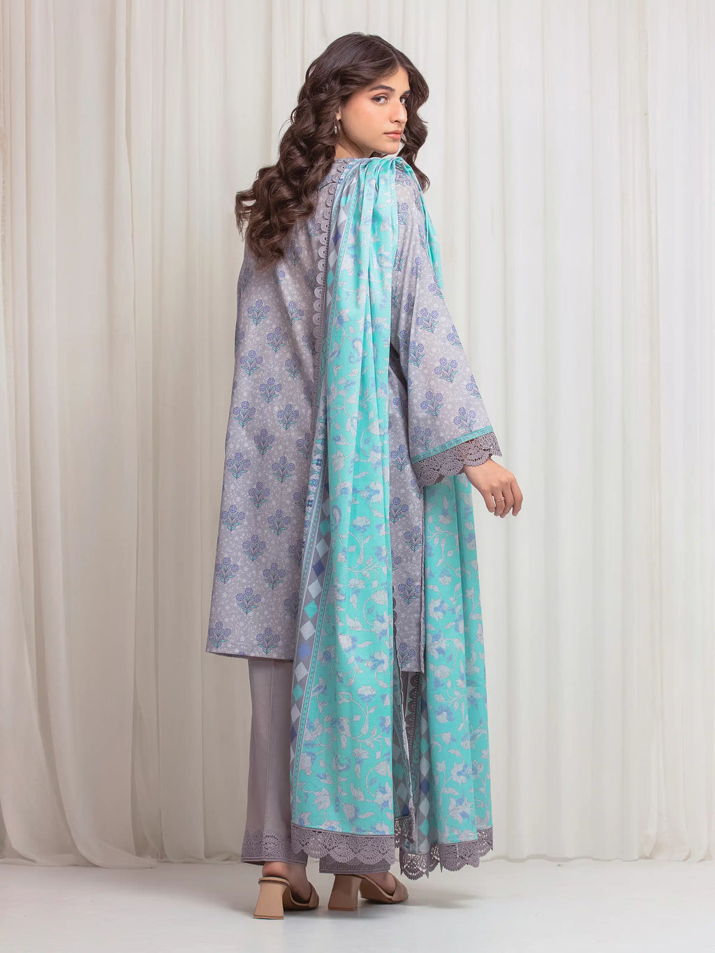 Printed Lawn Suit - EWU6A1-36610-3P