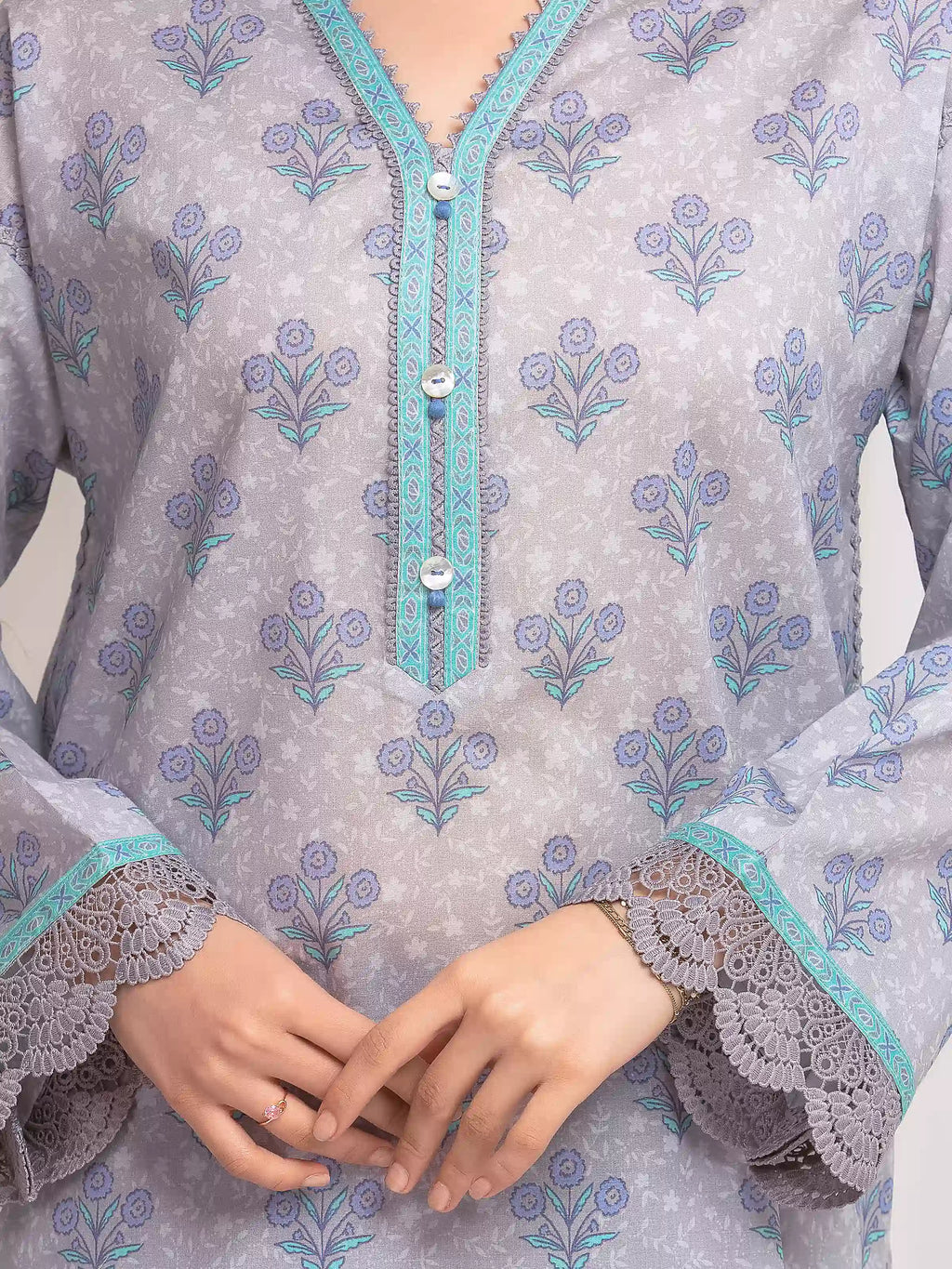 Printed Lawn Suit - EWU6A1-36610-3P