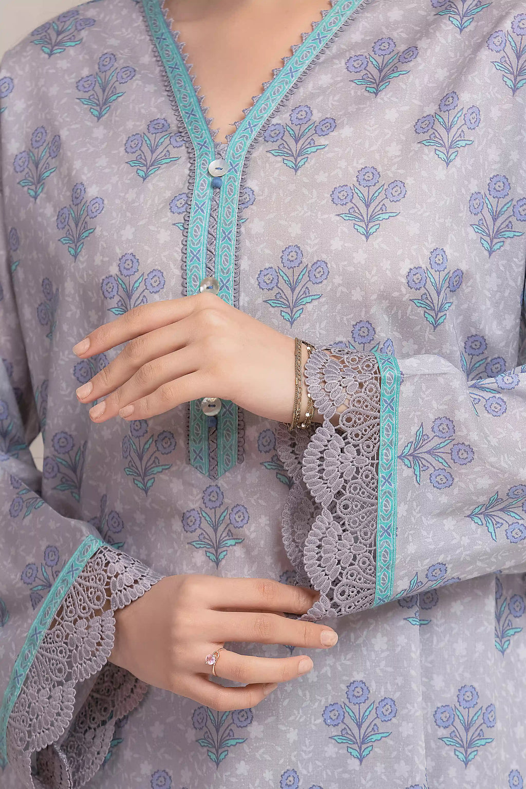 Printed Lawn Suit - EWU6A1-36610-3P