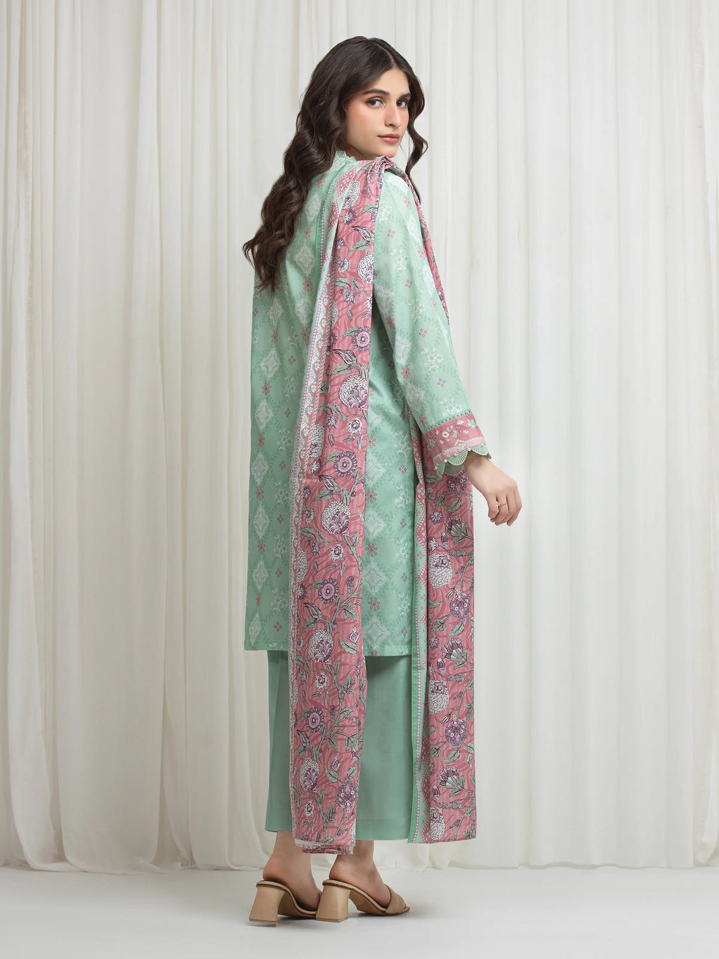 Printed Lawn Suit - EWU6A1-36617-3P