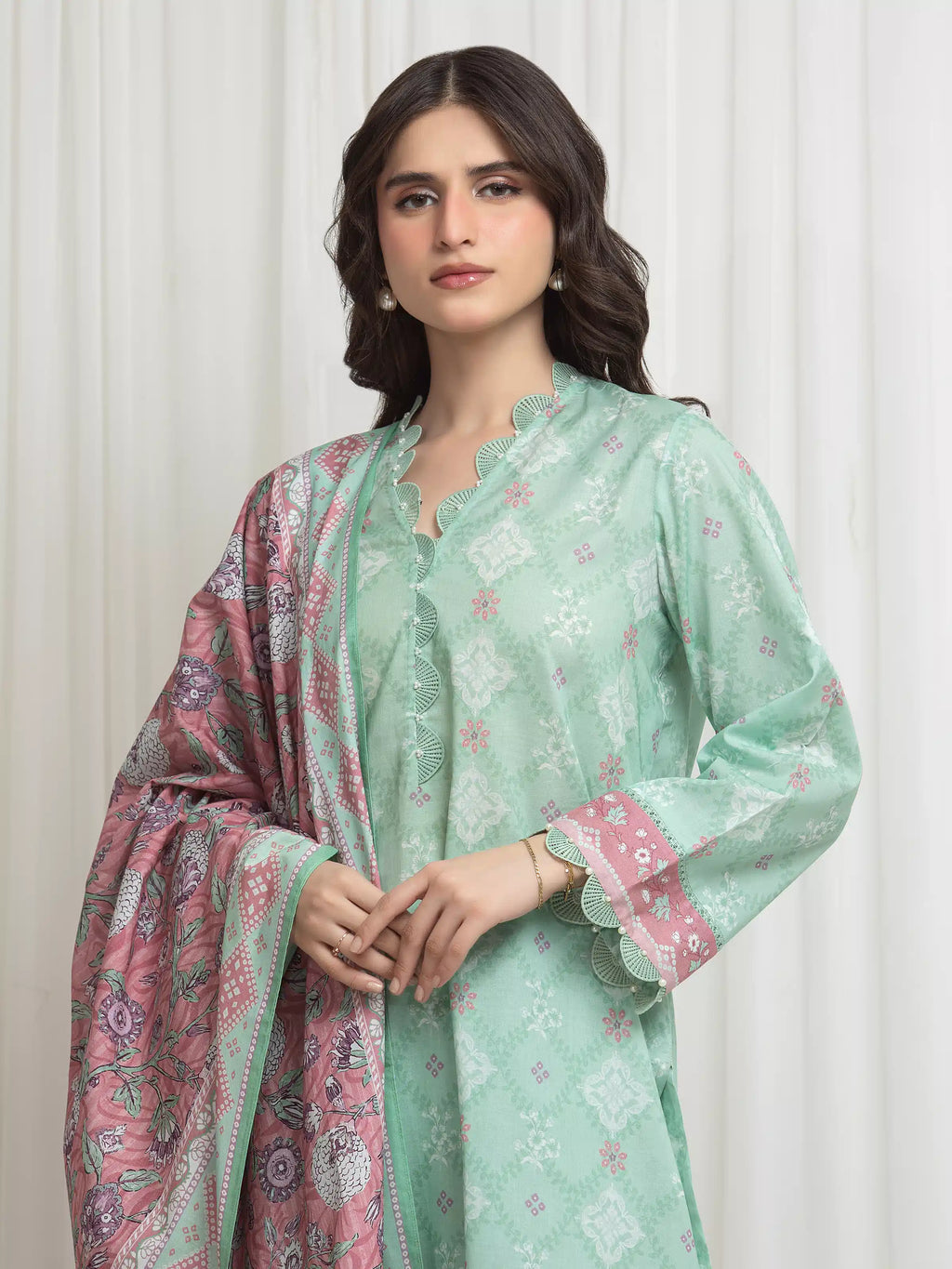 Printed Lawn Suit - EWU6A1-36617-3P
