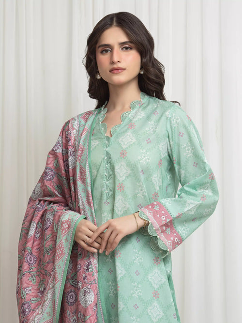 Printed Lawn Suit - EWU6A1-36617-3P