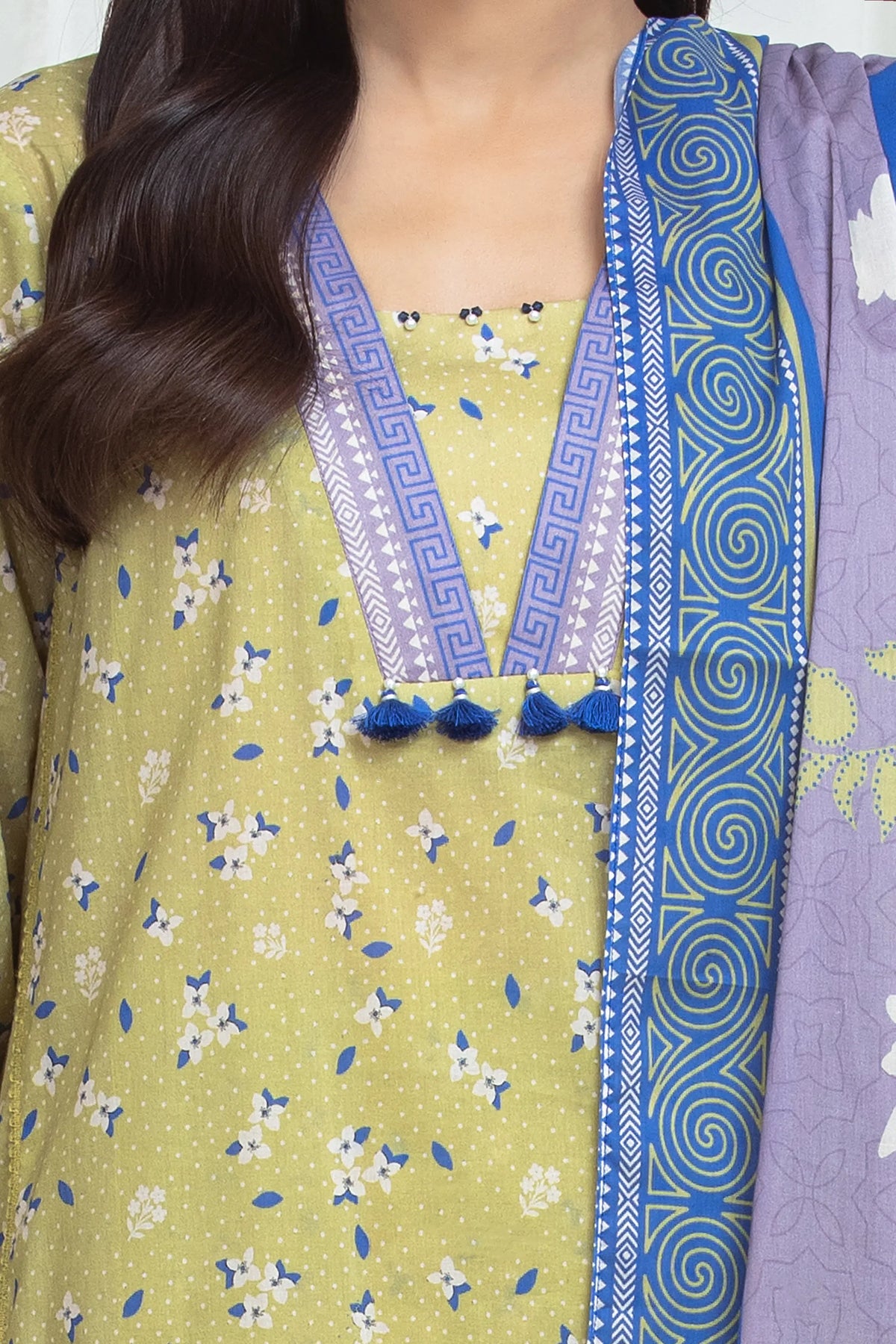 Printed Lawn Suit - EWU6A1-36753-3P
