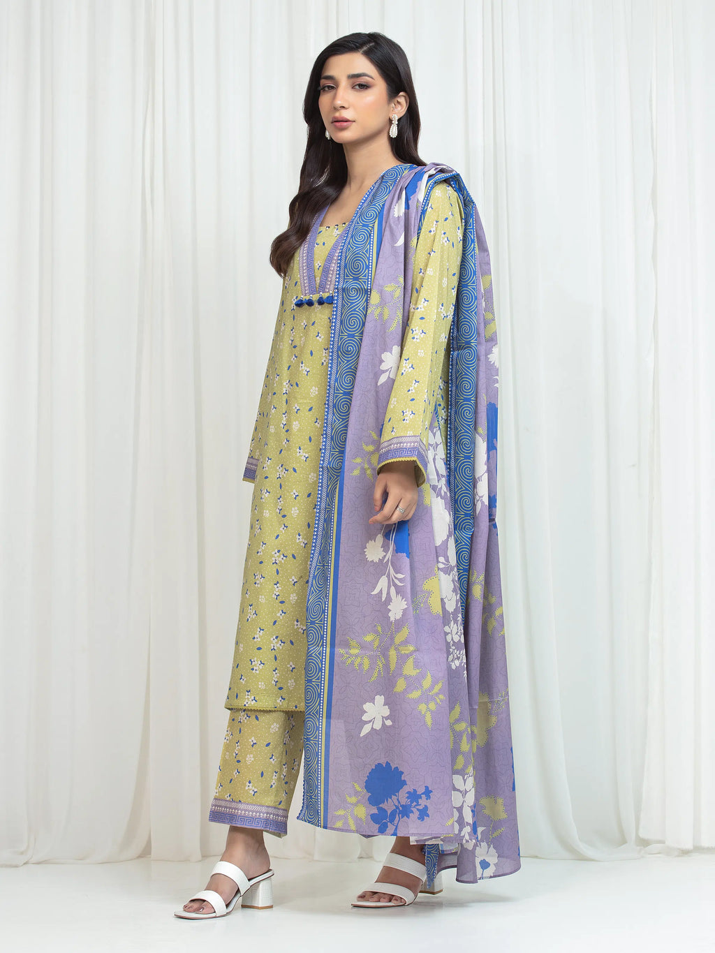 Printed Lawn Suit - EWU6A1-36753-3P