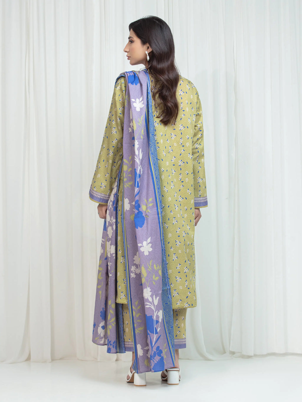 Printed Lawn Suit - EWU6A1-36753-3P