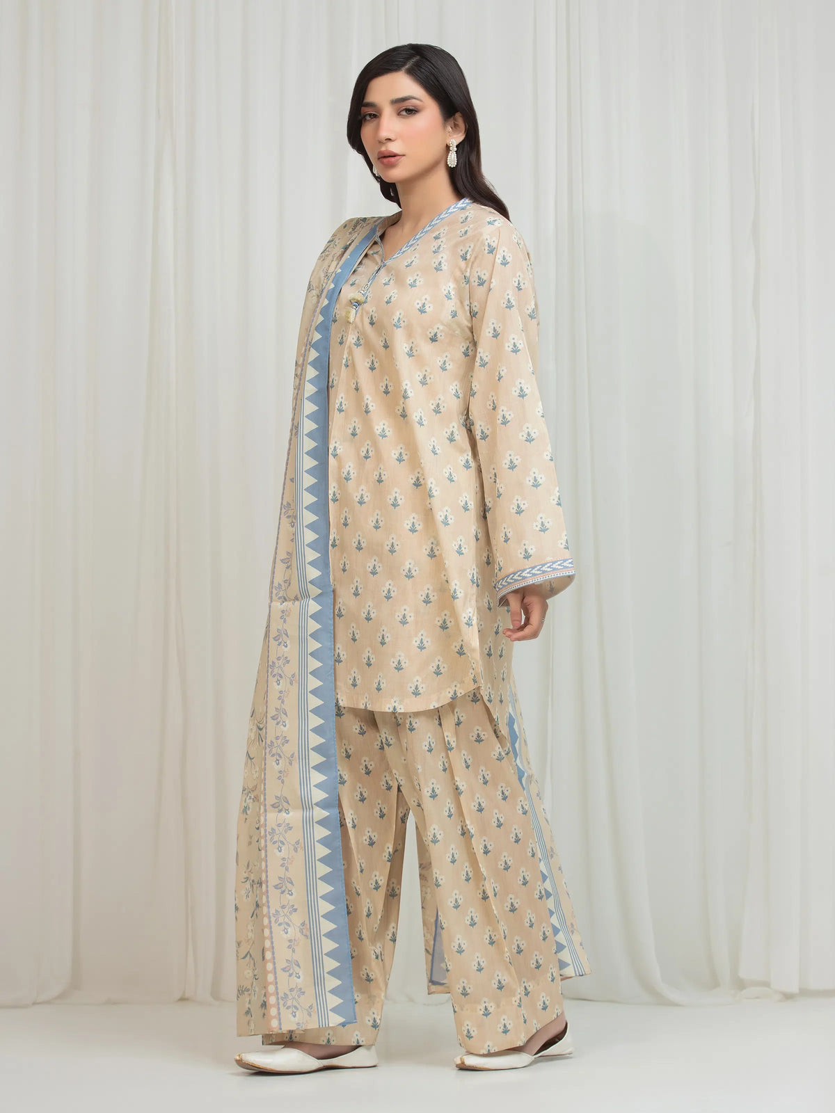 Printed Lawn Suit - EWU6A1-36751-3P