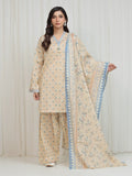 Printed Lawn Suit - EWU6A1-36751-3P