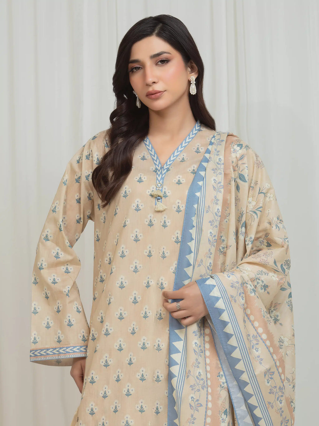 Printed Lawn Suit - EWU6A1-36751-3P
