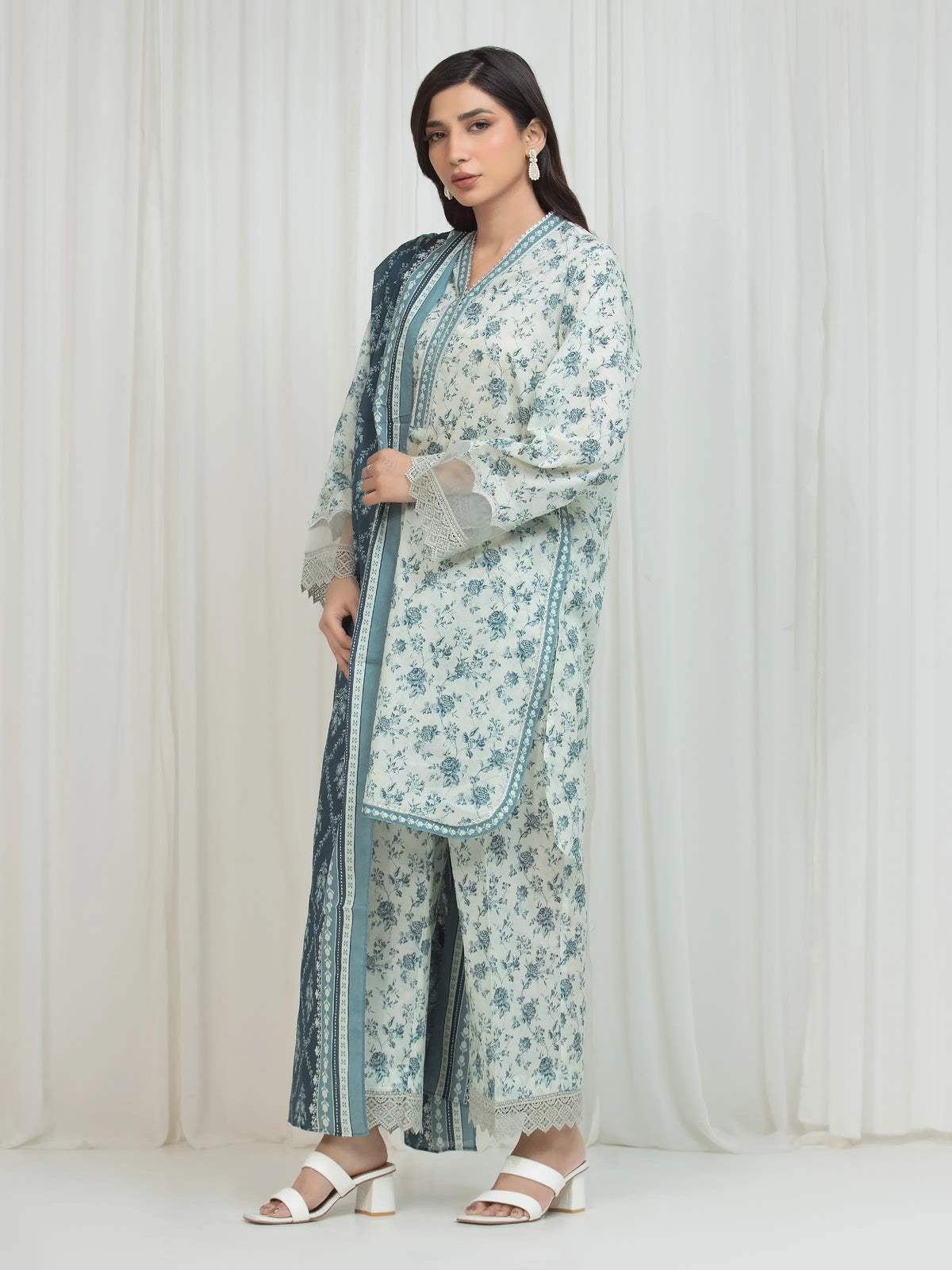 Printed Lawn Suit - EWU6A1-36750-3P