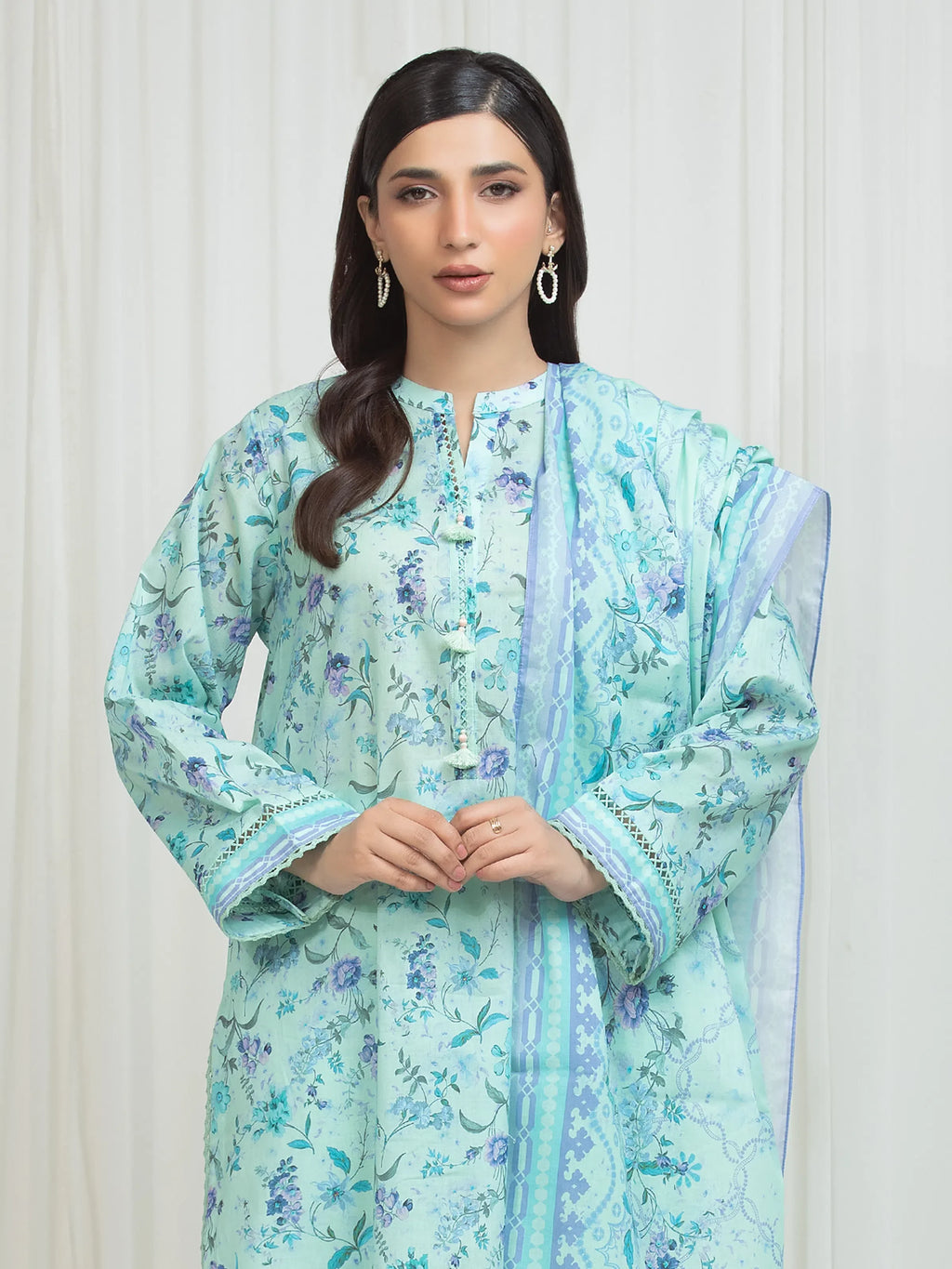 Printed Lawn Suit - EWU6A1-36674-3P