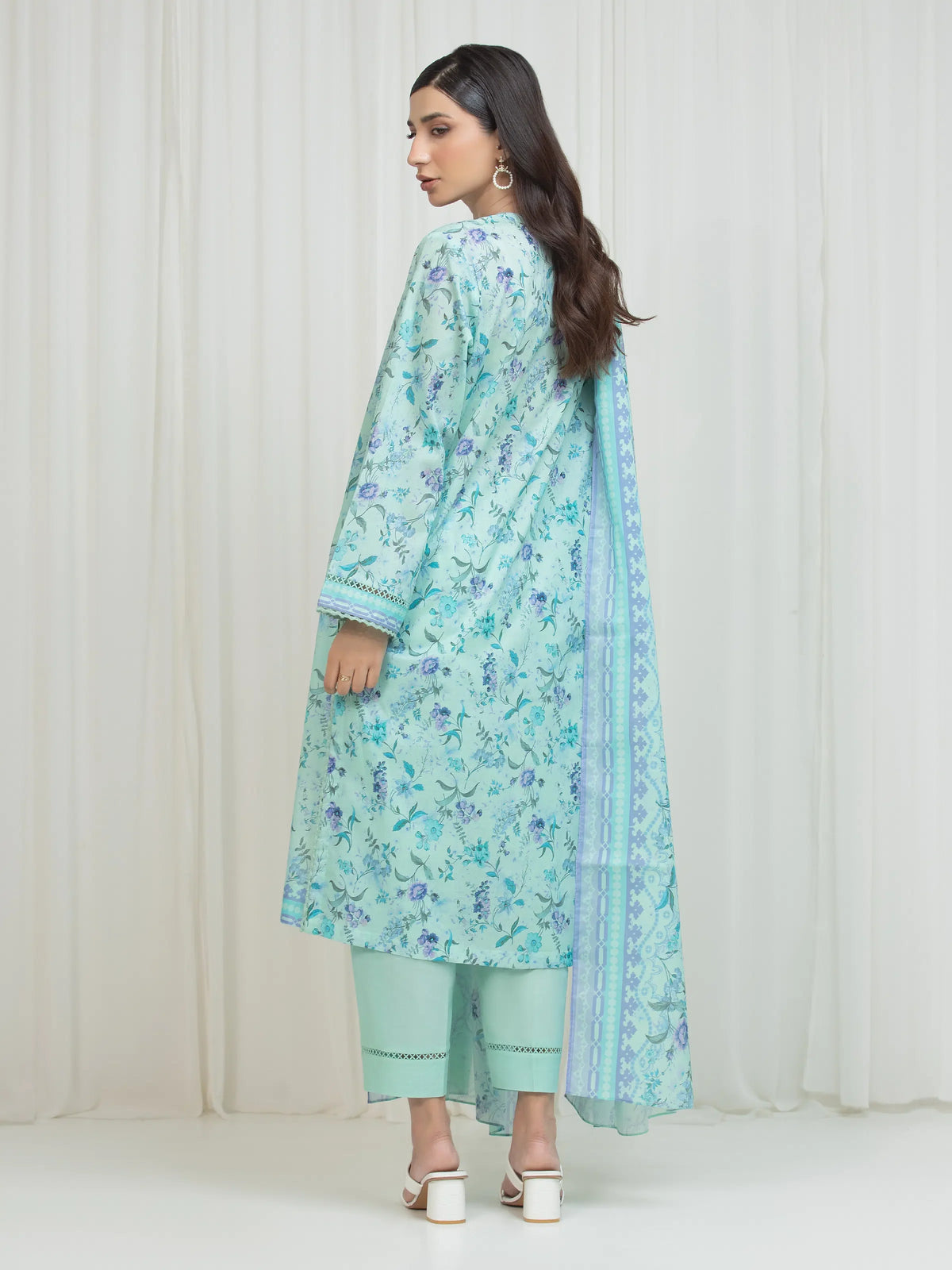 Printed Lawn Suit - EWU6A1-36674-3P