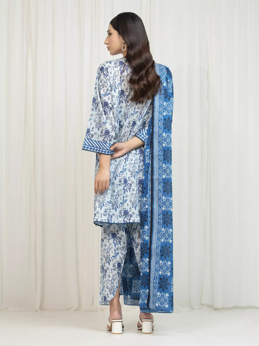 Printed Lawn Suit - EWU6A1-36755-3P