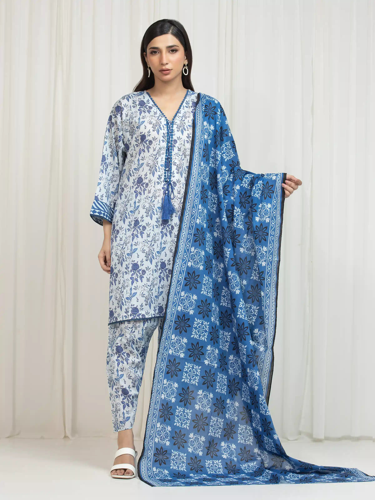 Printed Lawn Suit - EWU6A1-36755-3P