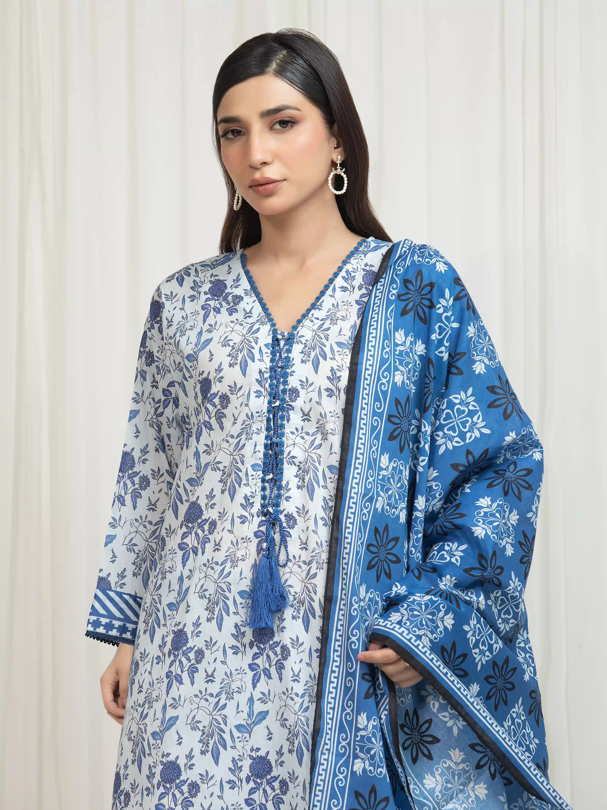 Printed Lawn Suit - EWU6A1-36755-3P