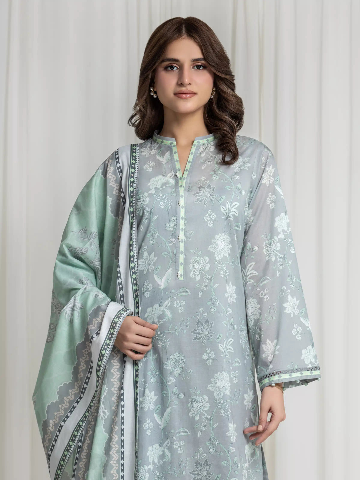 Printed Lawn Suit - EWU6A1-36726-3P