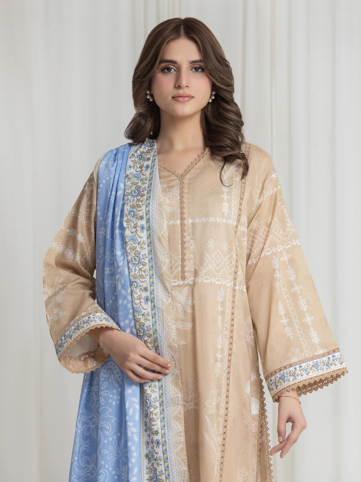 Printed Lawn Suit - EWU6A1-36734-3P