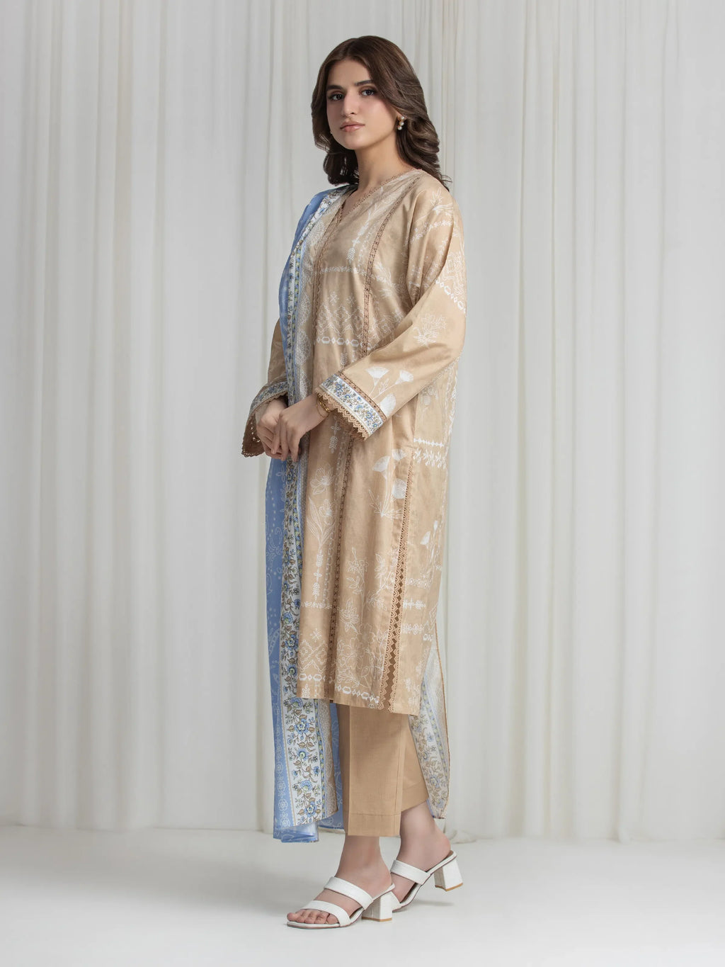 Printed Lawn Suit - EWU6A1-36734-3P