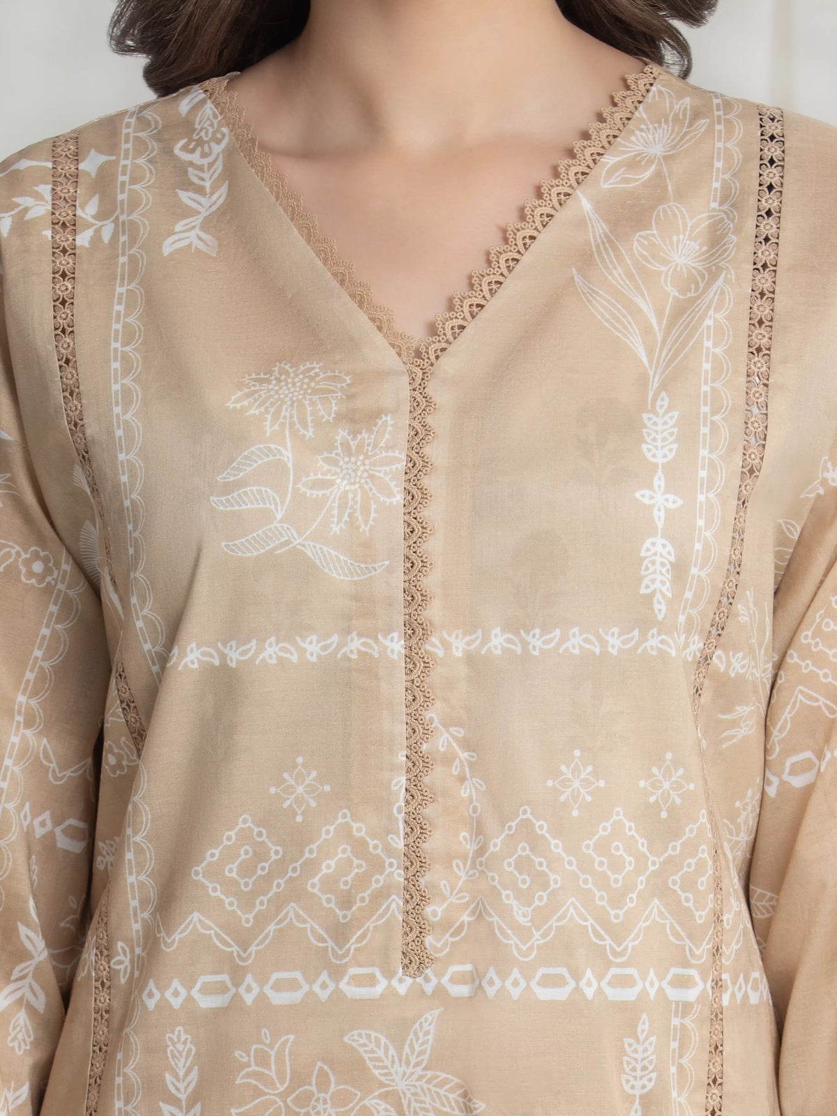 Printed Lawn Suit - EWU6A1-36734-3P