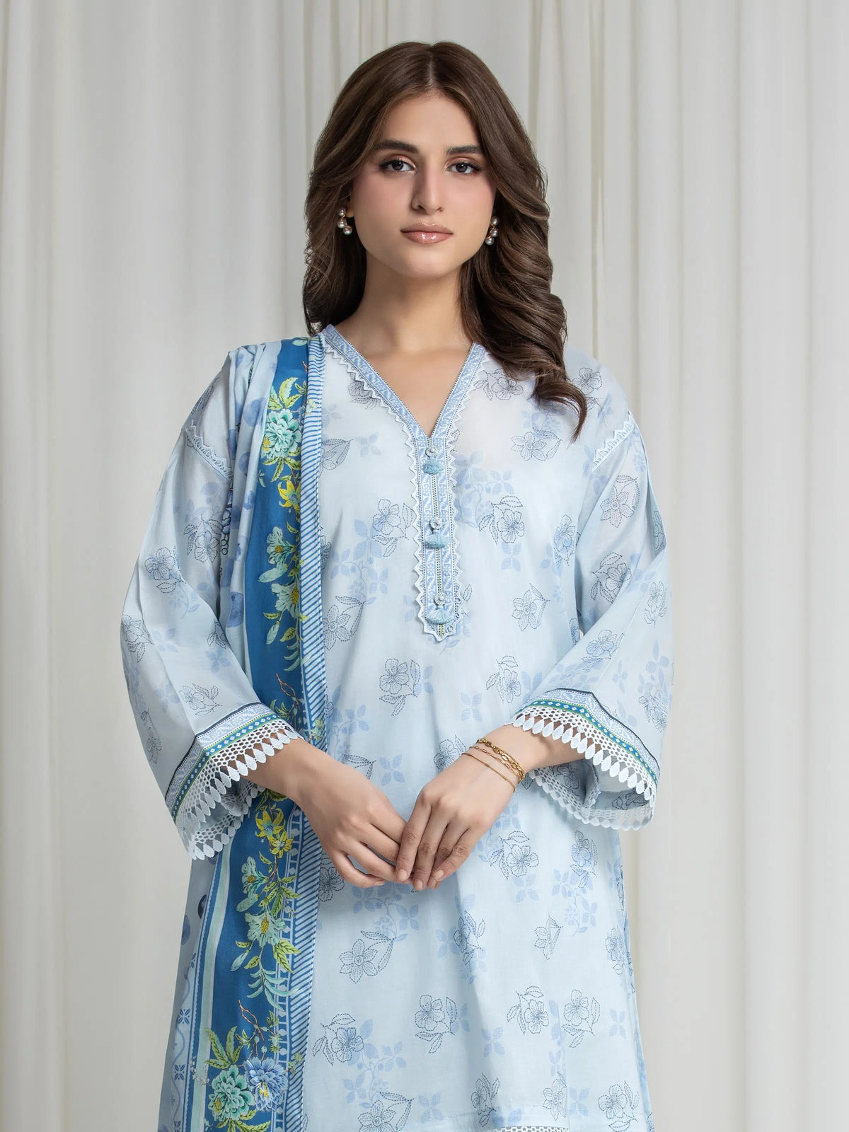 Printed Lawn Suit - EWU6A1-36737-3P