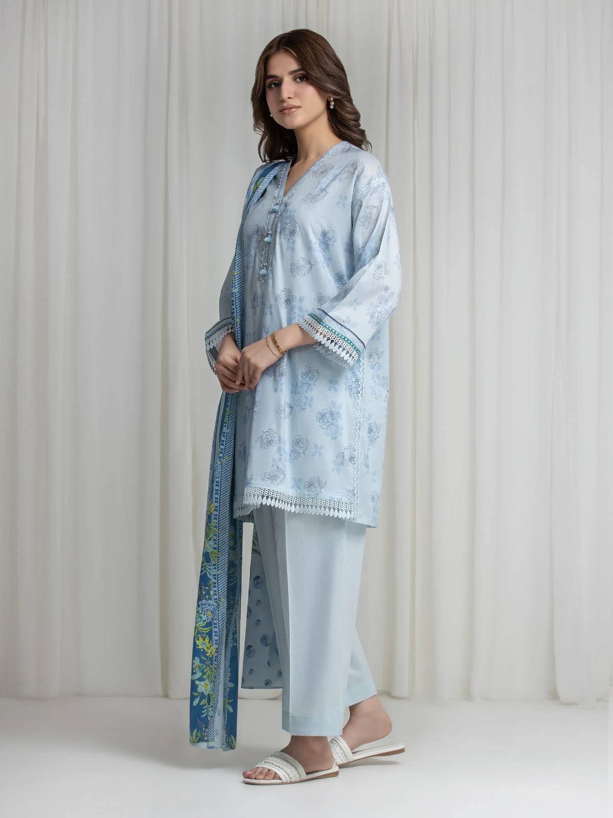 Printed Lawn Suit - EWU6A1-36737-3P