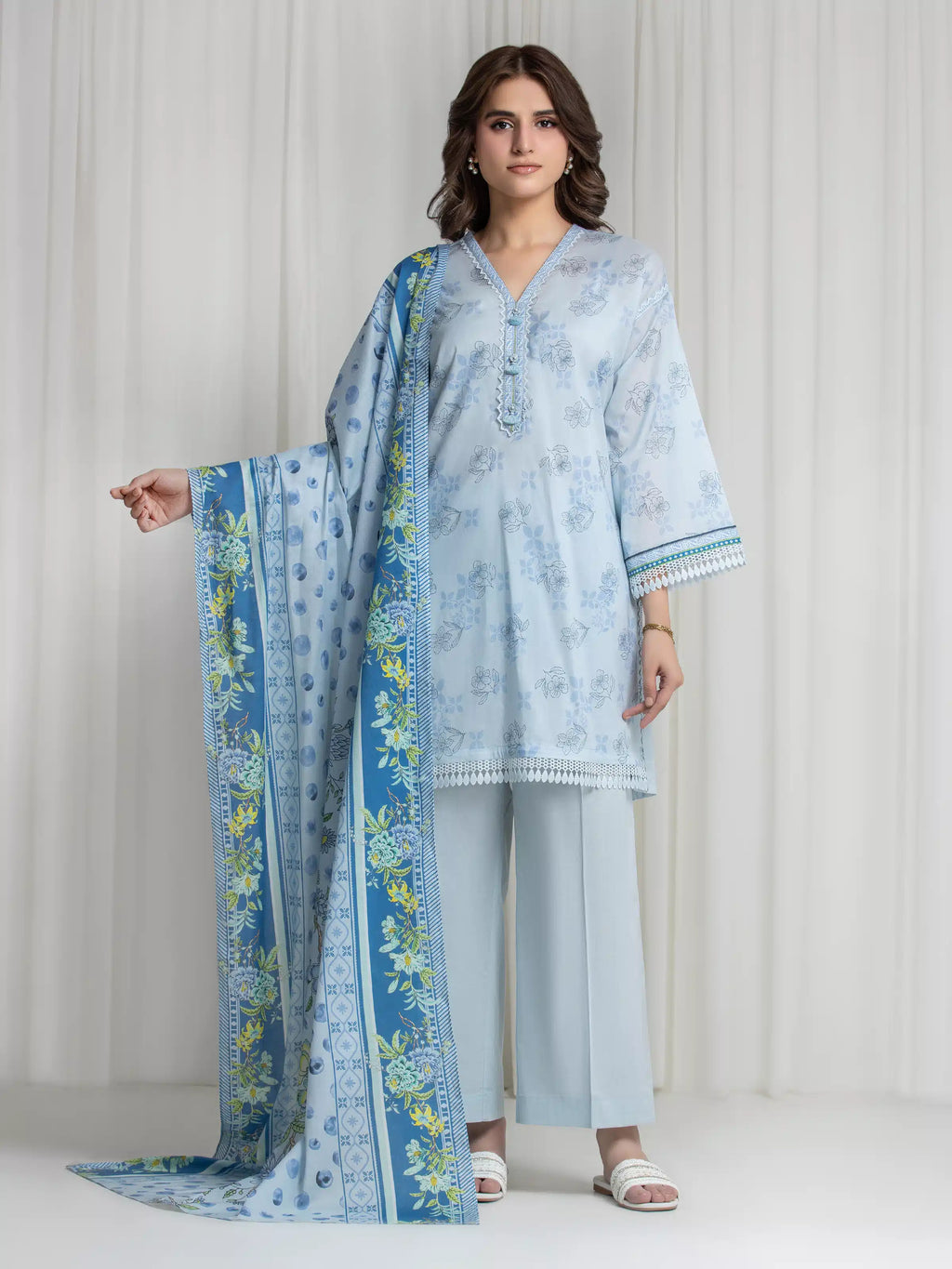 Printed Lawn Suit - EWU6A1-36737-3P