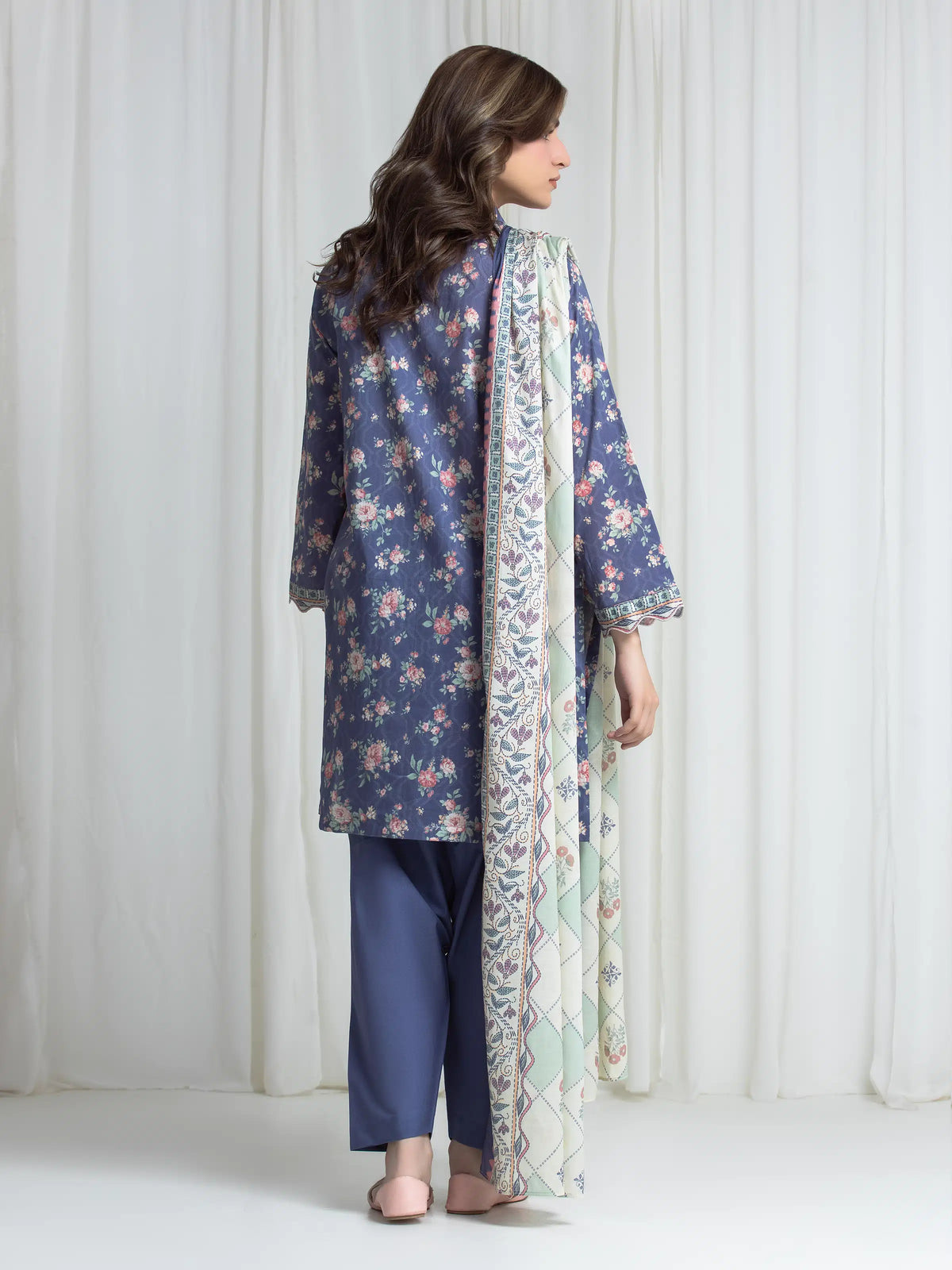 Printed Lawn Suit - EWU6A1-36732-3P
