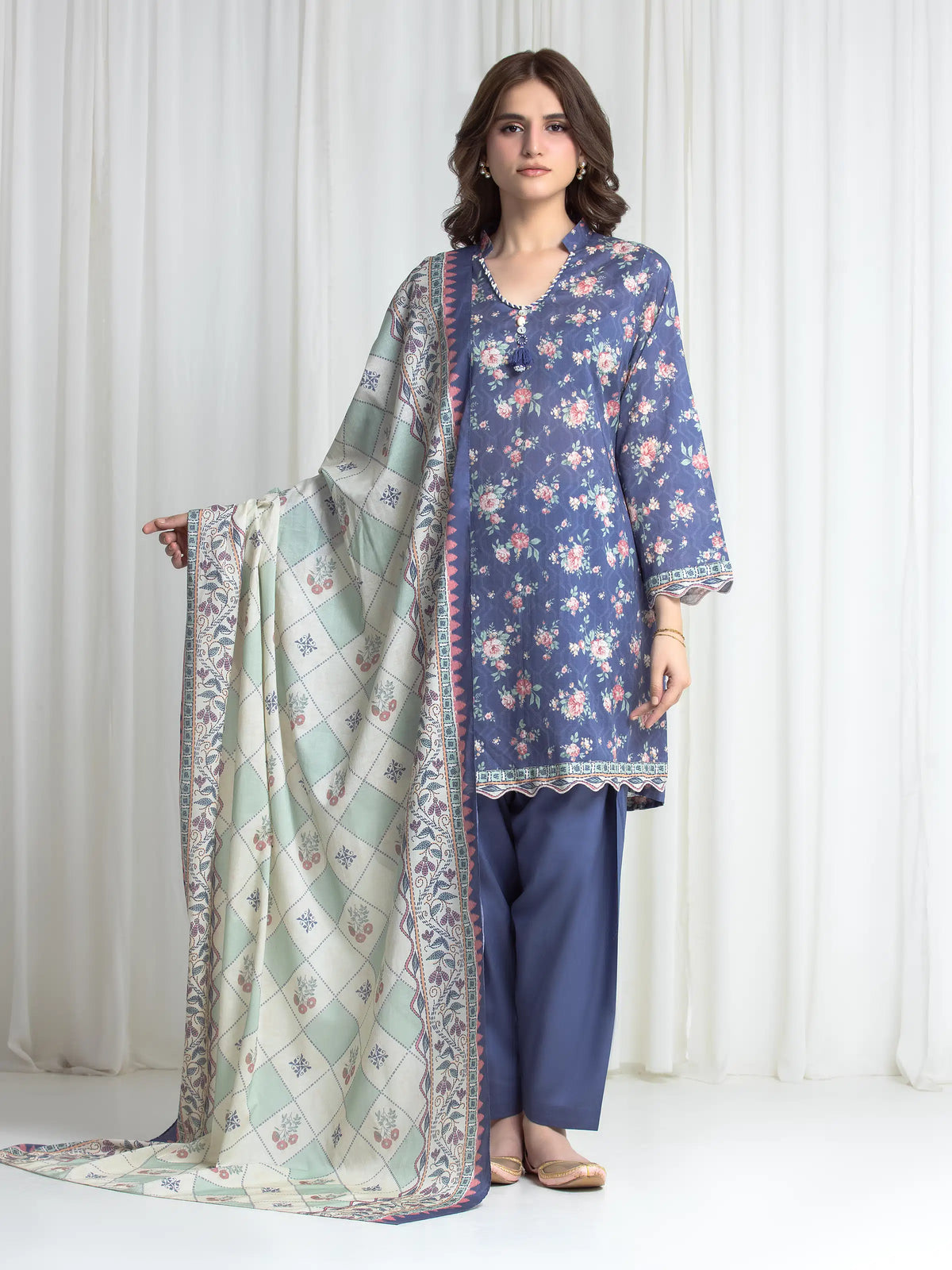 Printed Lawn Suit - EWU6A1-36732-3P