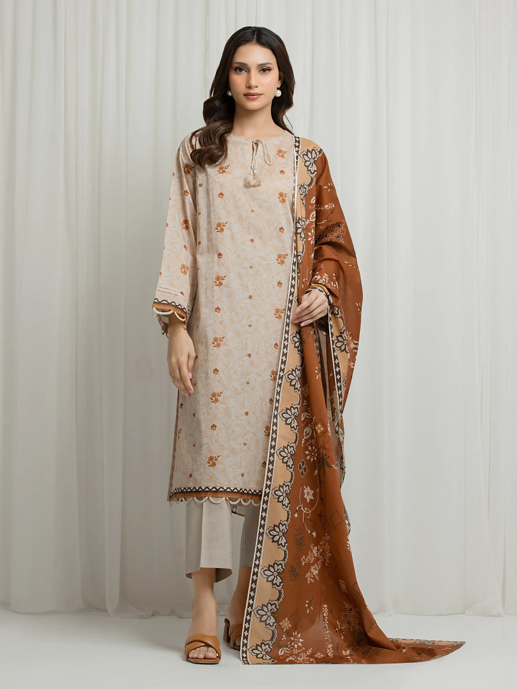 Printed Lawn Suit - EWU6A1-36685-3P