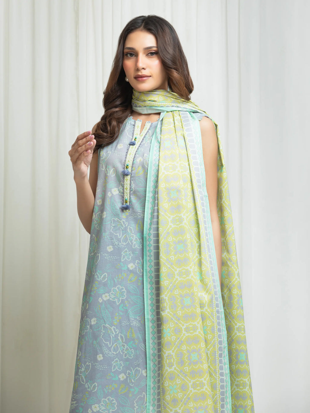 Printed Lawn Suit - EWU6A1-36705-3P