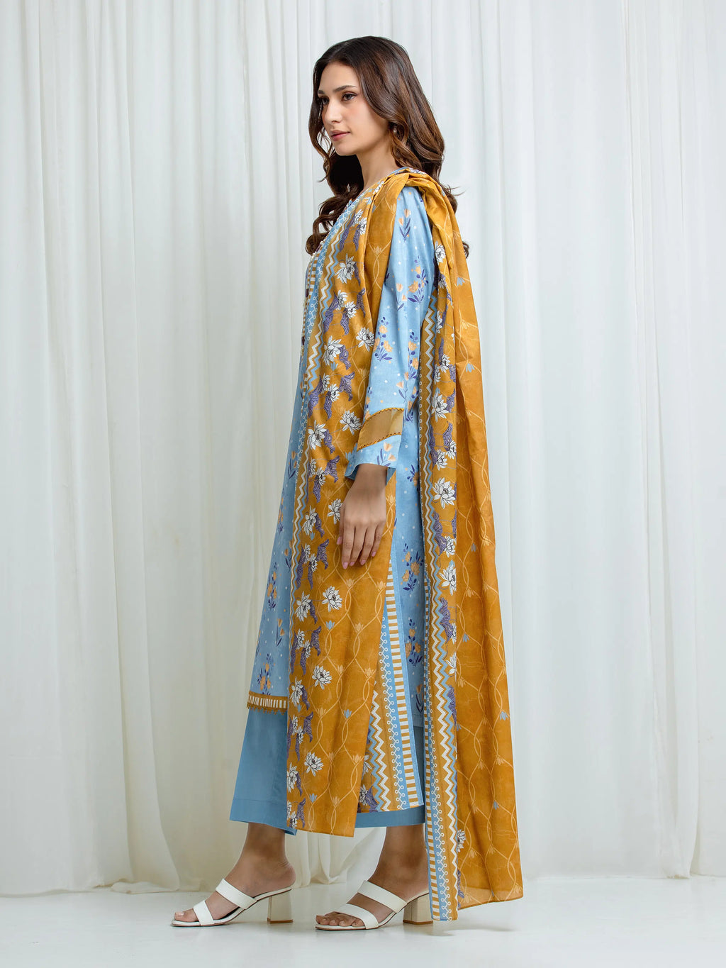 Printed Lawn Suit - EWU6A1-36695-3P