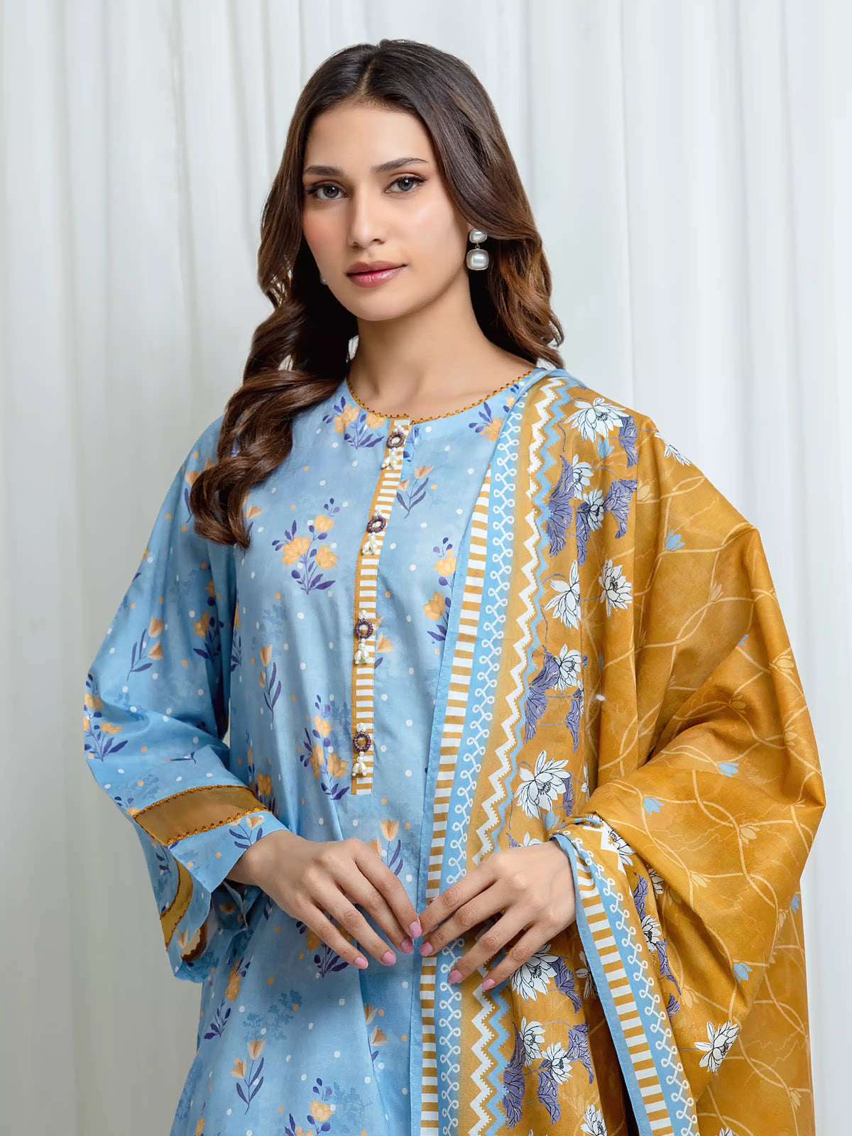 Printed Lawn Suit - EWU6A1-36695-3P