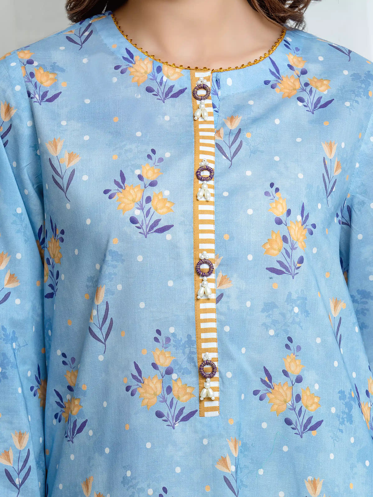 Printed Lawn Suit - EWU6A1-36695-3P