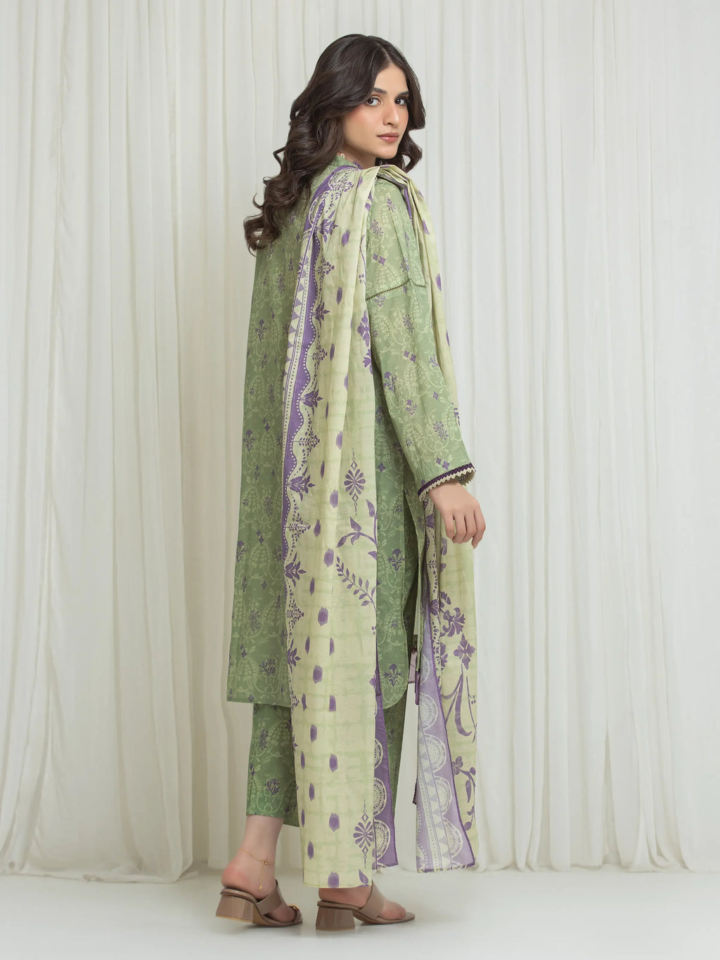 Printed Lawn Suit - EWU6A1-36763-3P