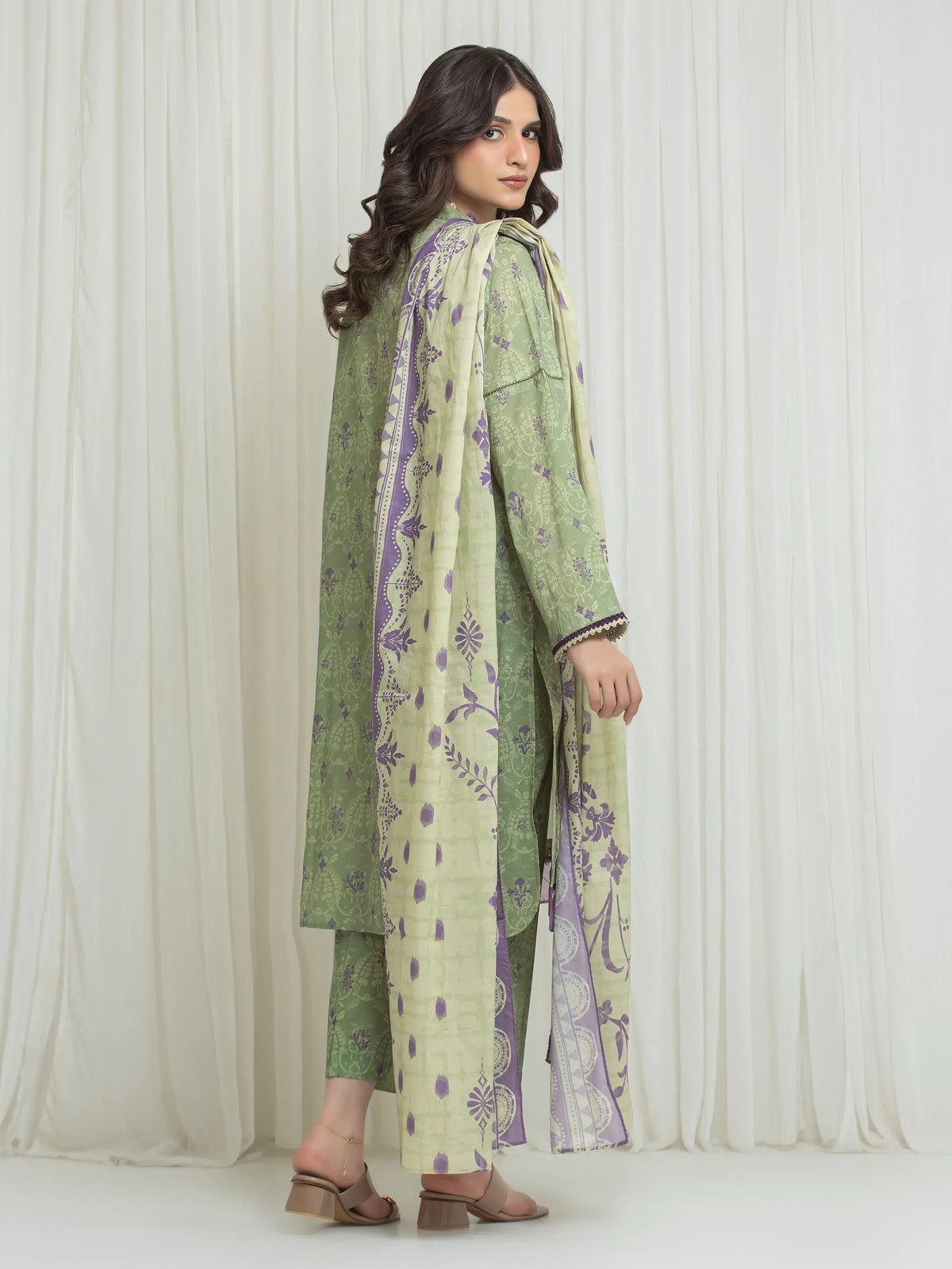 Printed Lawn Suit - EWU6A1-36763-3P