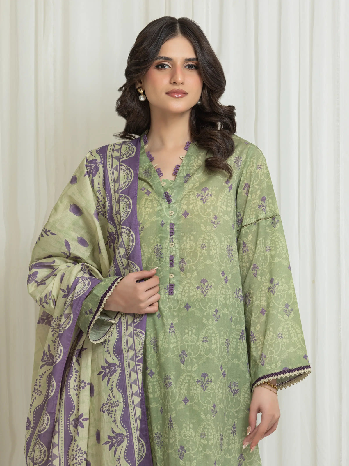 Printed Lawn Suit - EWU6A1-36763-3P