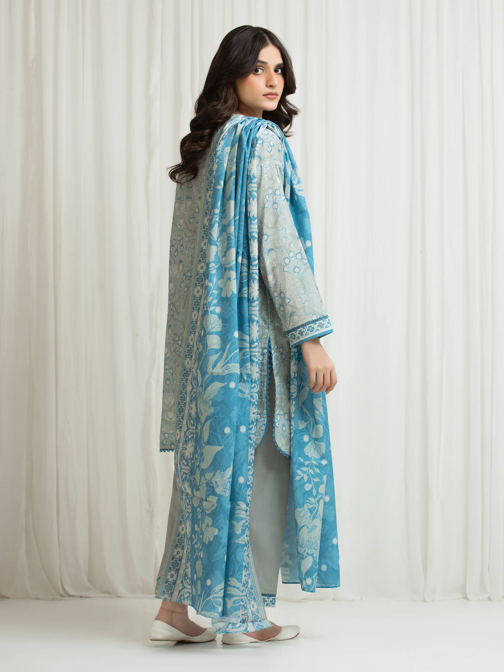 Printed Lawn Suit - EWU6A1-36711-3P