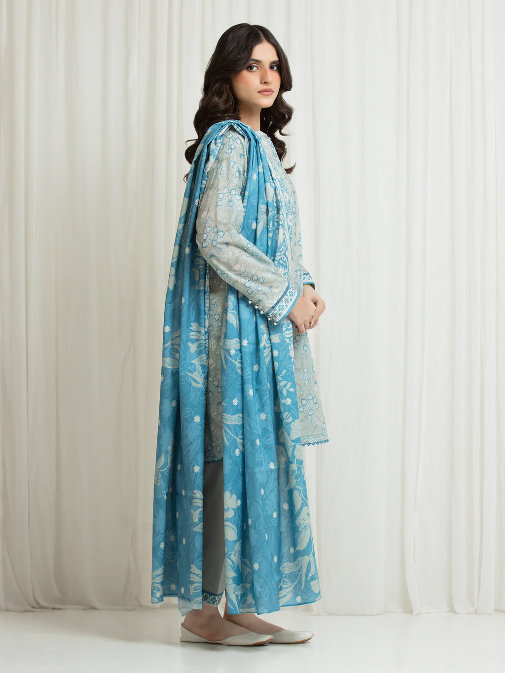 Printed Lawn Suit - EWU6A1-36711-3P