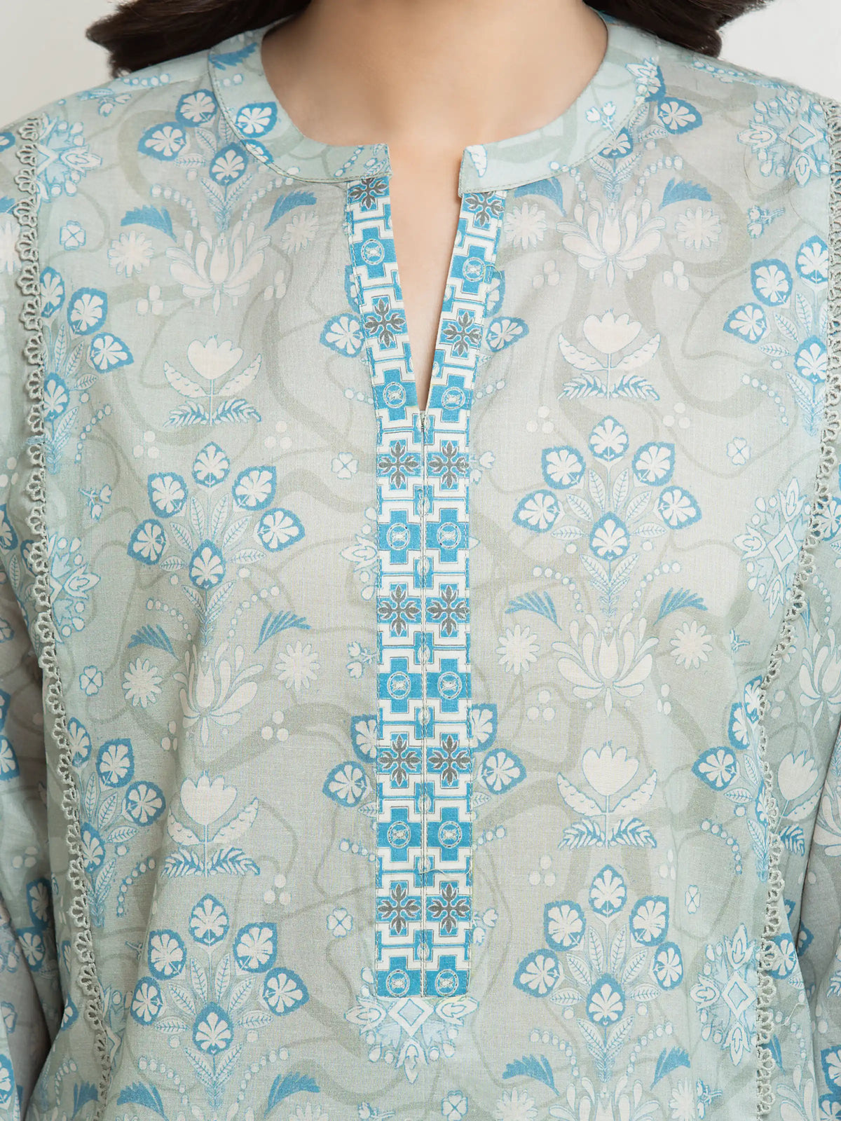 Printed Lawn Suit - EWU6A1-36711-3P