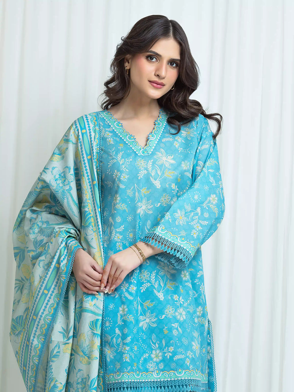 Printed Lawn Suit - EWU6A1-36715-3P