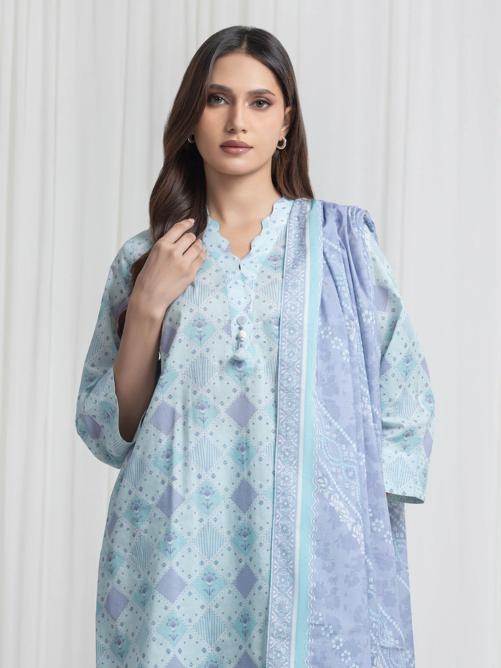 Printed Lawn Suit - EWU6A1-36722-3P