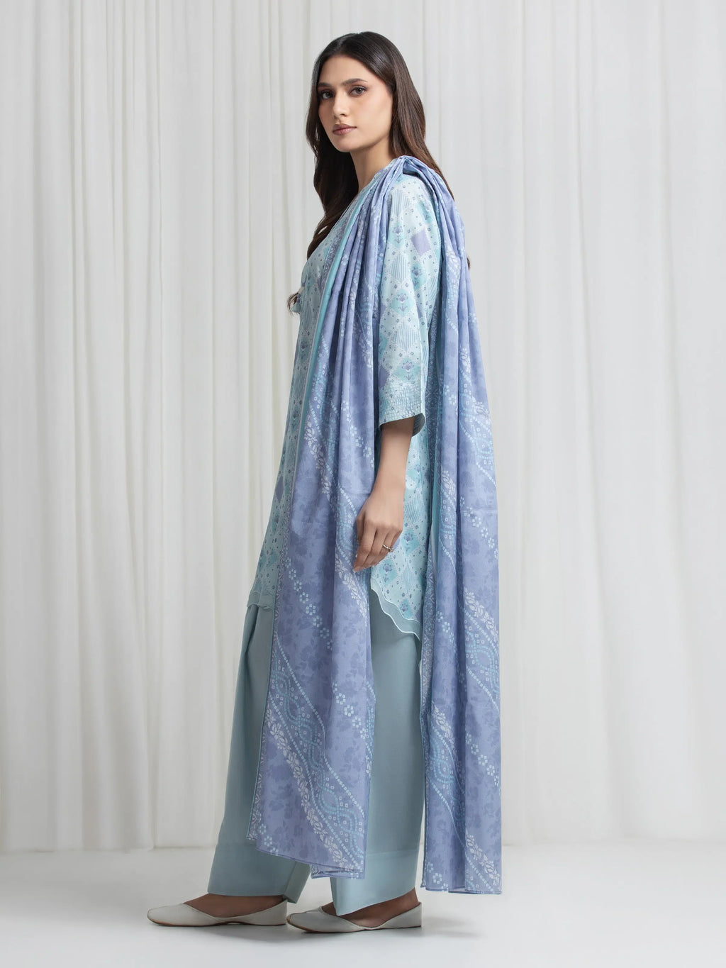 Printed Lawn Suit - EWU6A1-36722-3P