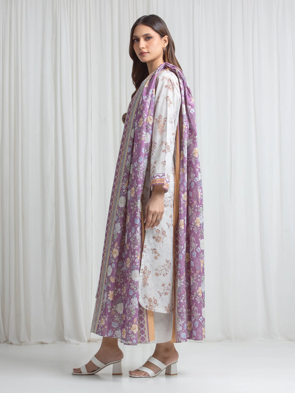 Printed Lawn Suit - EWU6A1-36724-3P